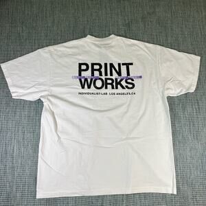 Individualist Print Works T Shirt White Mens Sz 2XL New